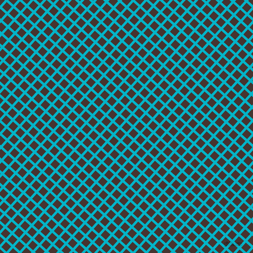 48/138 degree angle diagonal checkered chequered lines, 5 pixel line width, 14 pixel square size, Iris Blue and Cedar plaid checkered seamless tileable