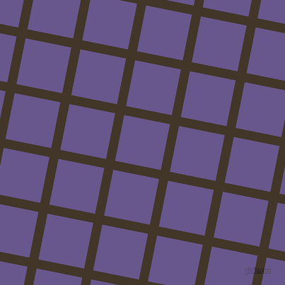 79/169 degree angle diagonal checkered chequered lines, 13 pixel line width, 66 pixel square size, Jacko Bean and Butterfly Bush plaid checkered seamless tileable