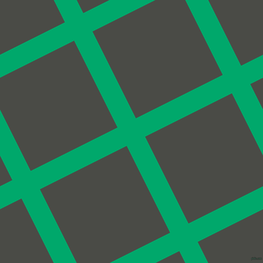 27/117 degree angle diagonal checkered chequered lines, 69 pixel line width, 325 pixel square size, Jade and Gravel plaid checkered seamless tileable