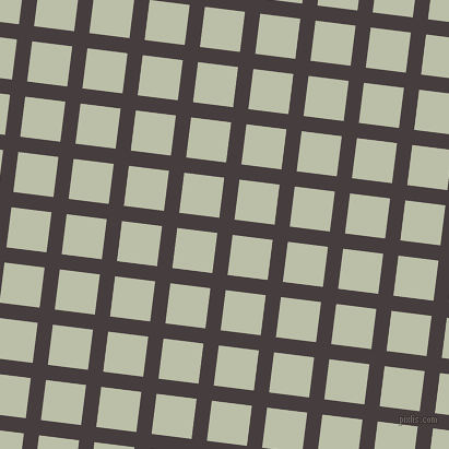 83/173 degree angle diagonal checkered chequered lines, 14 pixel lines width, 37 pixel square size, Jon and Beryl Green plaid checkered seamless tileable