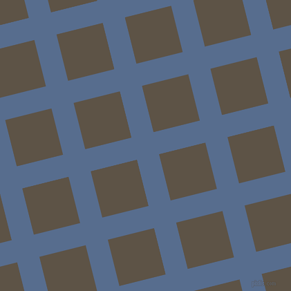 14/104 degree angle diagonal checkered chequered lines, 33 pixel line width, 69 pixel square size, Kashmir Blue and Judge Grey plaid checkered seamless tileable