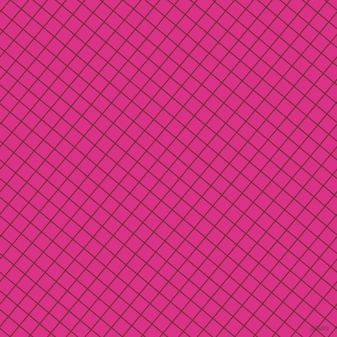 50/140 degree angle diagonal checkered chequered lines, 2 pixel lines width, 26 pixel square size, Kenyan Copper and Deep Cerise plaid checkered seamless tileable