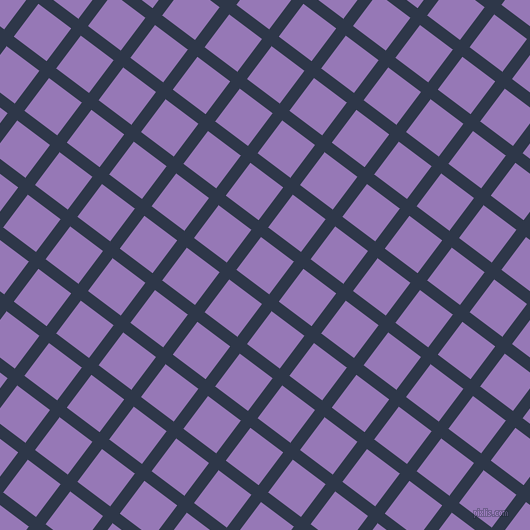 53/143 degree angle diagonal checkered chequered lines, 12 pixel line width, 41 pixel square size, Licorice and Purple Mountain
