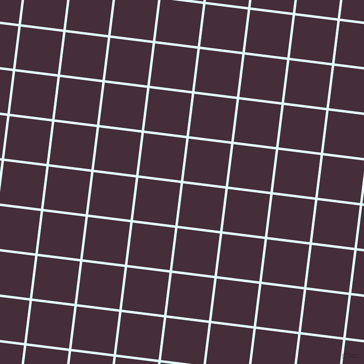 83/173 degree angle diagonal checkered chequered lines, 5 pixel line width, 86 pixel square sizeLight Cyan and Barossa plaid checkered seamless tileable