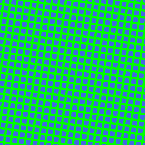 82/172 degree angle diagonal checkered chequered lines, 8 pixel lines width, 16 pixel square size, Lime and Royal Blue plaid checkered seamless tileable