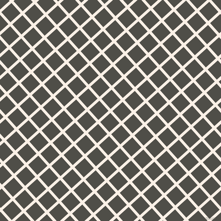 42/132 degree angle diagonal checkered chequered lines, 9 pixel line width, 44 pixel square size, Linen and Merlin plaid checkered seamless tileable