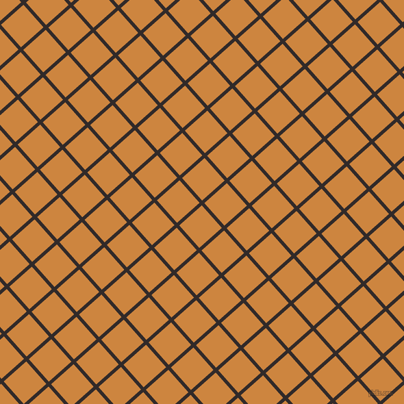 42/132 degree angle diagonal checkered chequered lines, 5 pixel lines width, 44 pixel square size, Livid Brown and Peru plaid checkered seamless tileable