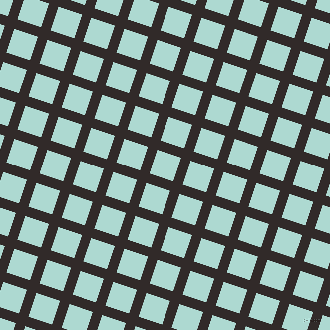 72/162 degree angle diagonal checkered chequered lines, 20 pixel lines width, 50 pixel square size, Livid Brown and Scandal plaid checkered seamless tileable