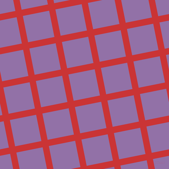 11/101 degree angle diagonal checkered chequered lines, 22 pixel lines width, 93 pixel square size, Mahogany and Ce Soir plaid checkered seamless tileable