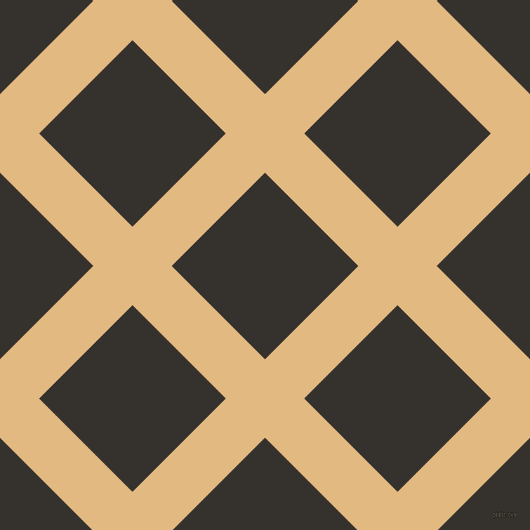 45/135 degree angle diagonal checkered chequered lines, 79 pixel lines width, 188 pixel square size, Maize and Acadia plaid checkered seamless tileable