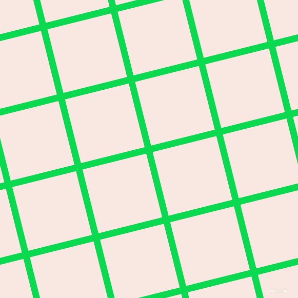 14/104 degree angle diagonal checkered chequered lines, 13 pixel lines width, 128 pixel square size, Malachite and Wisp Pink plaid checkered seamless tileable
