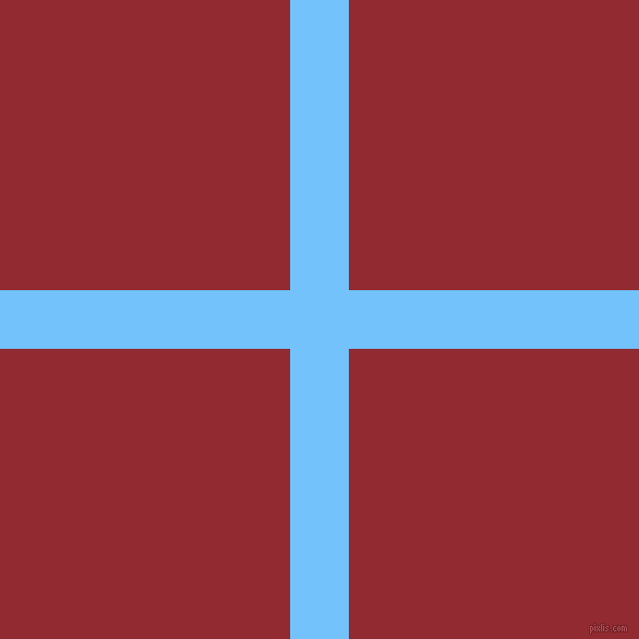 checkered chequered horizontal vertical lines, 54 pixel line width, 534 pixel square size, Maya Blue and Bright Red plaid checkered seamless tileable