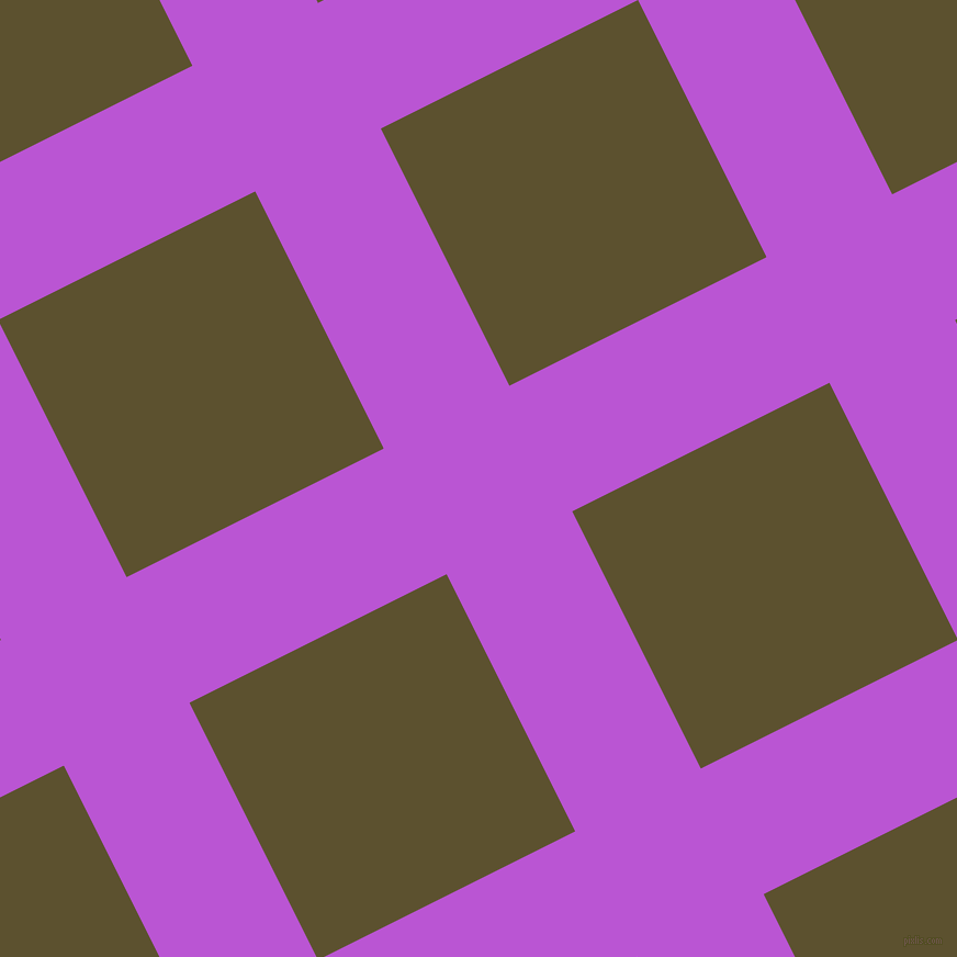 27/117 degree angle diagonal checkered chequered lines, 128 pixel line width, 262 pixel square size, Medium Orchid and West Coast plaid checkered seamless tileable