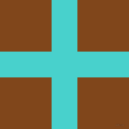 checkered chequered horizontal vertical lines, 109 pixel lines width, 436 pixel square size, Medium Turquoise and Russet plaid checkered seamless tileable