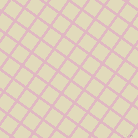 54/144 degree angle diagonal checkered chequered lines, 10 pixel line width, 51 pixel square size, Melanie and Coconut Cream plaid checkered seamless tileable