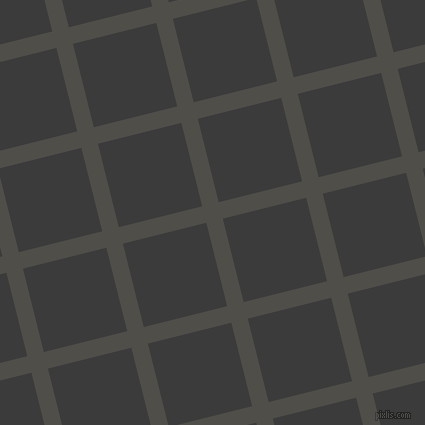 14/104 degree angle diagonal checkered chequered lines, 17 pixel line width, 86 pixel square size, Merlin and Fuscous Grey plaid checkered seamless tileable