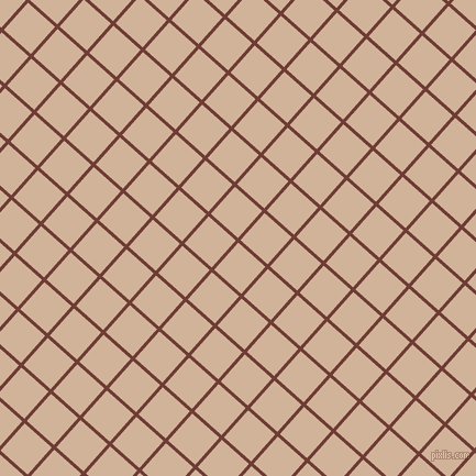 48/138 degree angle diagonal checkered chequered lines, 3 pixel lines width, 33 pixel square size, Metallic Copper and Cashmere plaid checkered seamless tileable