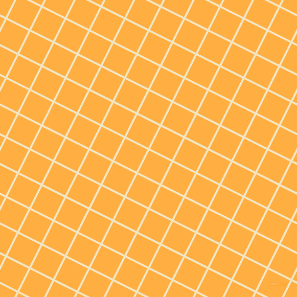 63/153 degree angle diagonal checkered chequered lines, 4 pixel lines width, 48 pixel square size, Milk Punch and Yellow Orange plaid checkered seamless tileable