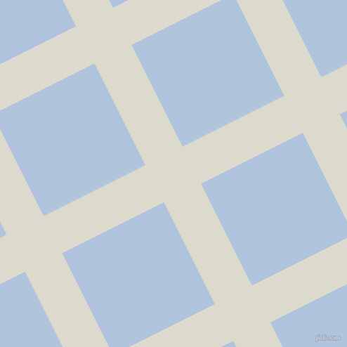 27/117 degree angle diagonal checkered chequered lines, 59 pixel lines width, 162 pixel square size, Milk White and Light Steel Blue plaid checkered seamless tileable