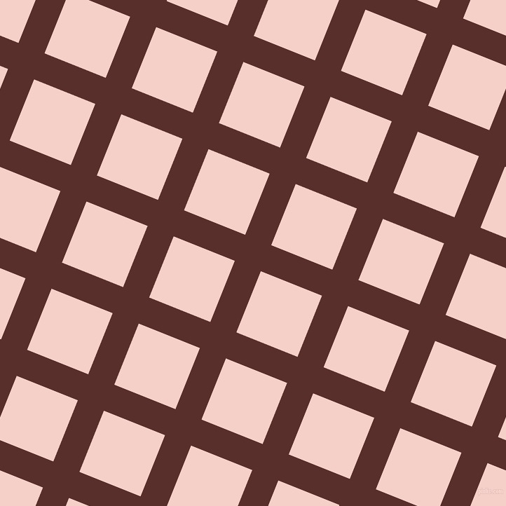 68/158 degree angle diagonal checkered chequered lines, 40 pixel line width, 94 pixel square size, Moccaccino and Coral Candy plaid checkered seamless tileable