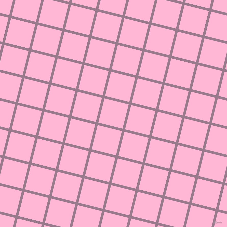 76/166 degree angle diagonal checkered chequered lines, 10 pixel lines width, 98 pixel square size, Mountbatten Pink and Cotton Candy plaid checkered seamless tileable