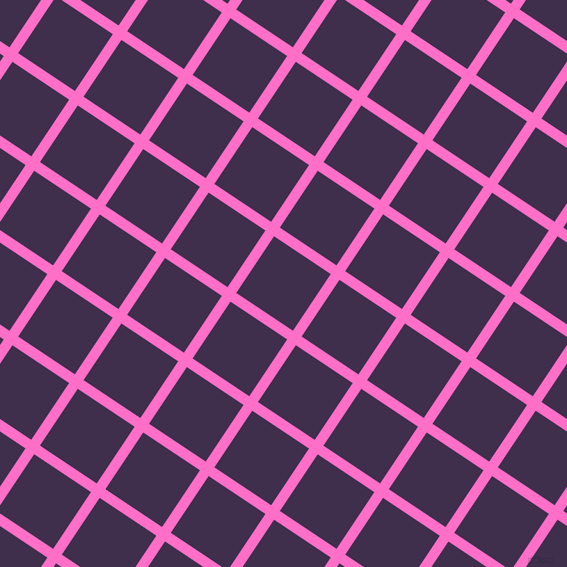 56/146 degree angle diagonal checkered chequered lines, 15 pixel lines width, 98 pixel square size, Neon Pink and Jagger plaid checkered seamless tileable