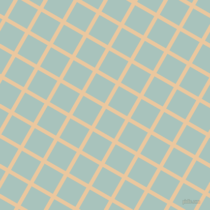 60/150 degree angle diagonal checkered chequered lines, 8 pixel lines width, 45 pixel square size, New Tan and Opal plaid checkered seamless tileable