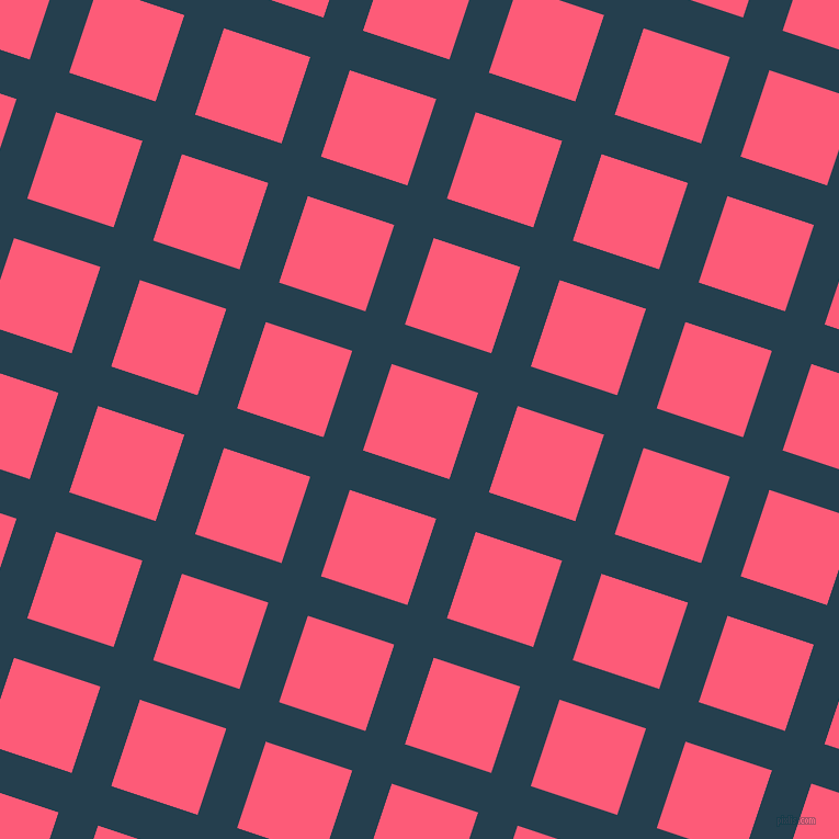 72/162 degree angle diagonal checkered chequered lines, 38 pixel lines width, 83 pixel square size, Nile Blue and Wild Watermelon plaid checkered seamless tileable