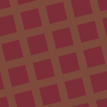 14/104 degree angle diagonal checkered chequered lines, 30 pixel lines width, 70 pixel square size, Nutmeg and Paprika plaid checkered seamless tileable