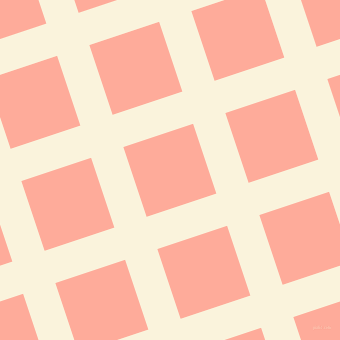 18/108 degree angle diagonal checkered chequered lines, 68 pixel lines width, 147 pixel square size, Off Yellow and Rose Bud plaid checkered seamless tileable