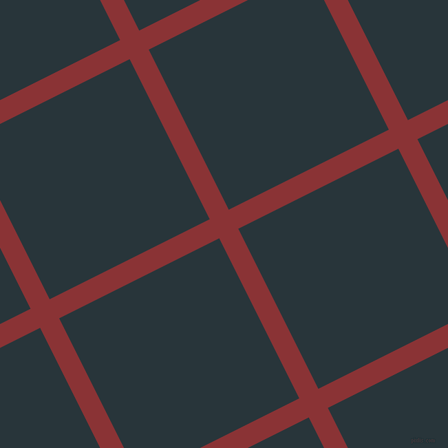 27/117 degree angle diagonal checkered chequered lines, 31 pixel lines width, 260 pixel square size, Old Brick and Oxford Blue plaid checkered seamless tileable