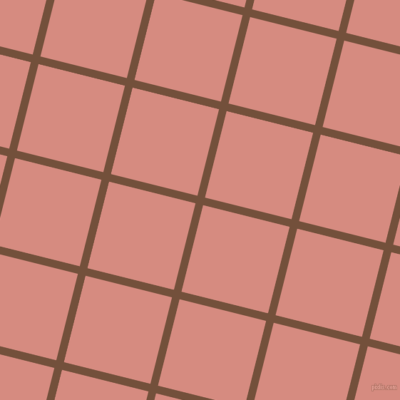 76/166 degree angle diagonal checkered chequered lines, 11 pixel line width, 125 pixel square size, Old Copper and My Pink plaid checkered seamless tileable