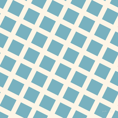 63/153 degree angle diagonal checkered chequered lines, 17 pixel line width, 43 pixel square size, Old Lace and Glacier plaid checkered seamless tileable