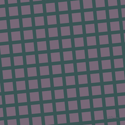 6/96 degree angle diagonal checkered chequered lines, 11 pixel line width, 29 pixel square size, Oracle and Old Lavender plaid checkered seamless tileable