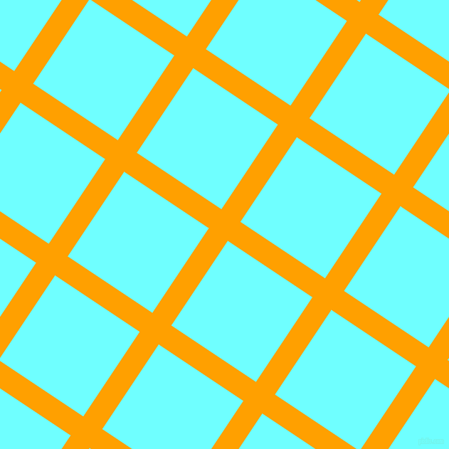 56/146 degree angle diagonal checkered chequered lines, 32 pixel line width, 143 pixel square size, Orange Peel and Baby Blue plaid checkered seamless tileable