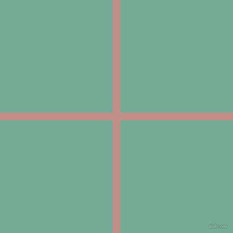 checkered chequered horizontal vertical lines, 15 pixel line width, 442 pixel square size, Oriental Pink and Acapulco plaid checkered seamless tileable