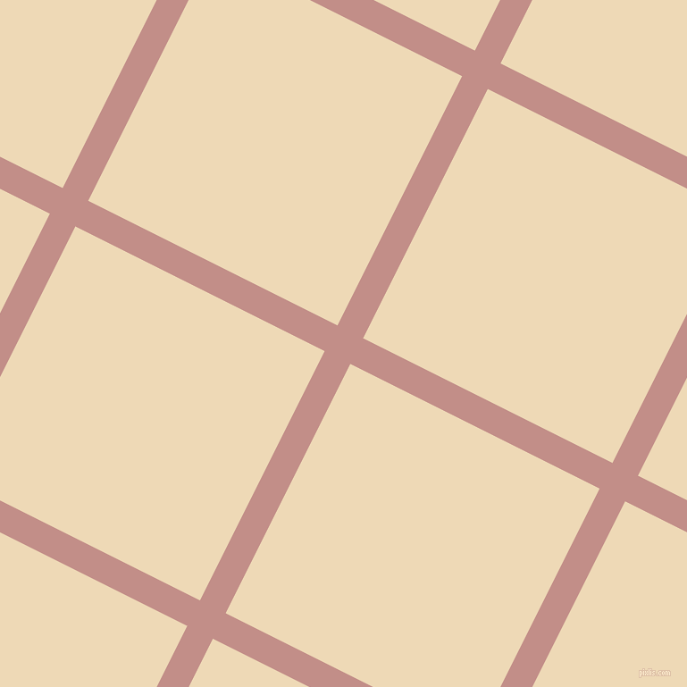 63/153 degree angle diagonal checkered chequered lines, 32 pixel line width, 312 pixel square size, Oriental Pink and Champagne plaid checkered seamless tileable