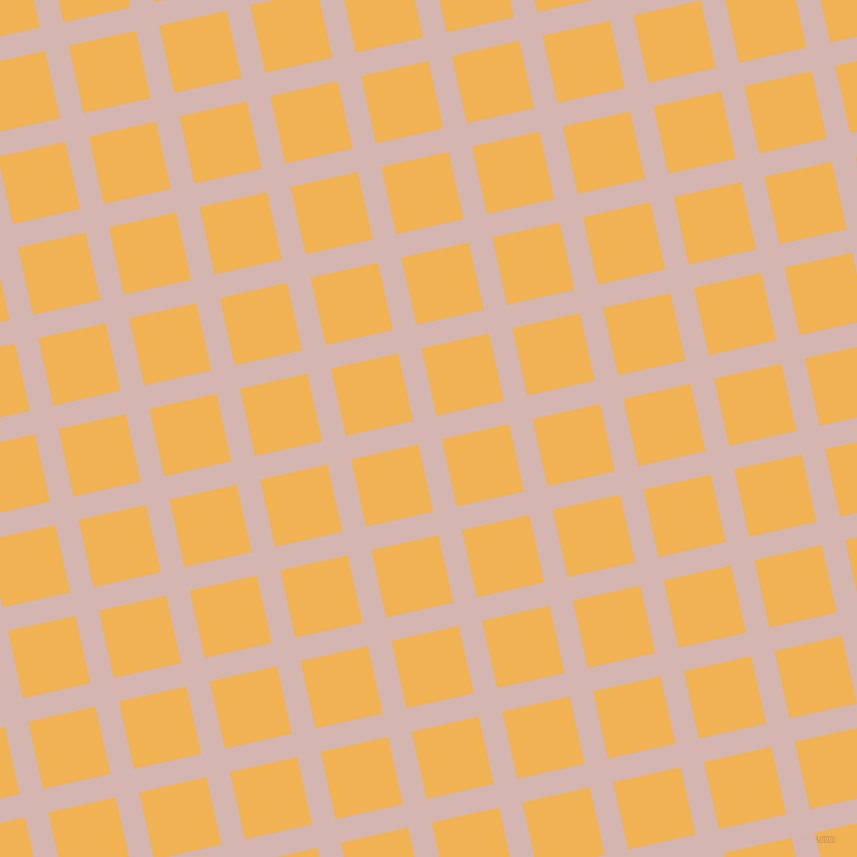 13/103 degree angle diagonal checkered chequered lines, 24 pixel line width, 69 pixel square size, Oyster Pink and Casablanca plaid checkered seamless tileable