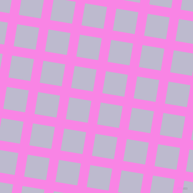 81/171 degree angle diagonal checkered chequered lines, 33 pixel lines width, 77 pixel square size, Pale Magenta and Blue Haze plaid checkered seamless tileable