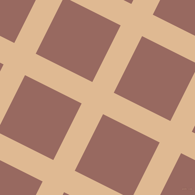 63/153 degree angle diagonal checkered chequered lines, 83 pixel lines width, 219 pixel square size, Pancho and Dark Chestnut plaid checkered seamless tileable