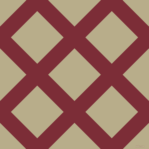 45/135 degree angle diagonal checkered chequered lines, 63 pixel lines width, 153 pixel square size, Paprika and Chino plaid checkered seamless tileable