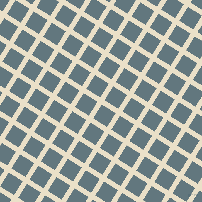 58/148 degree angle diagonal checkered chequered lines, 17 pixel line width, 56 pixel square sizePearl Lusta and Blue Bayoux plaid checkered seamless tileable