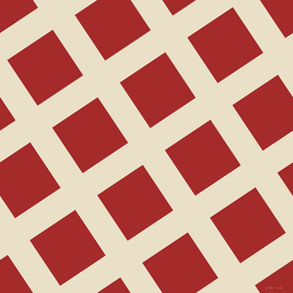 34/124 degree angle diagonal checkered chequered lines, 54 pixel line width, 112 pixel square size, Pearl Lusta and Brown plaid checkered seamless tileable