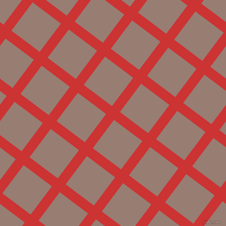 53/143 degree angle diagonal checkered chequered lines, 20 pixel lines width, 72 pixel square size, Persian Red and Hemp plaid checkered seamless tileable