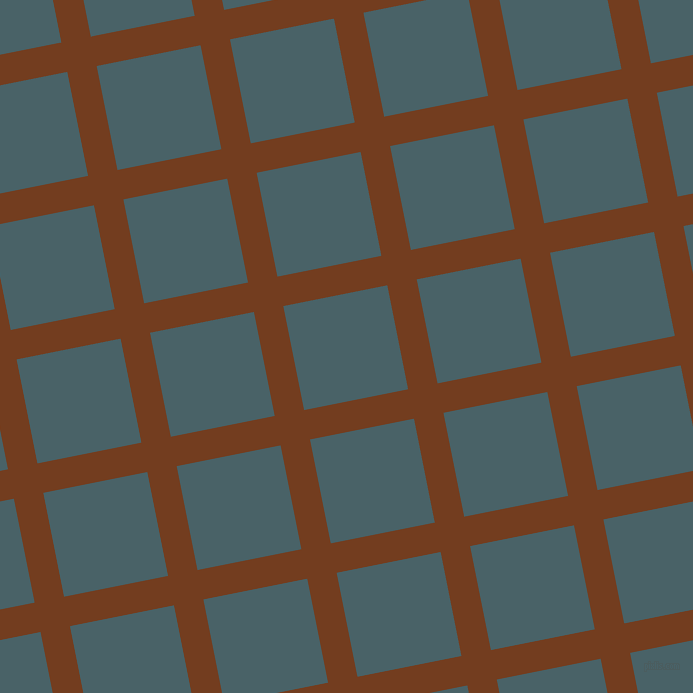 11/101 degree angle diagonal checkered chequered lines, 30 pixel line width, 106 pixel square size, Peru Tan and Smalt Blue plaid checkered seamless tileable