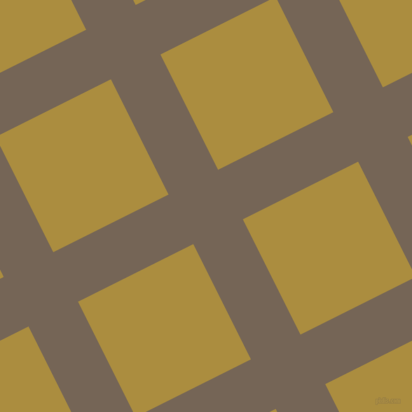 27/117 degree angle diagonal checkered chequered lines, 79 pixel lines width, 184 pixel square size, Pine Cone and Luxor Gold plaid checkered seamless tileable
