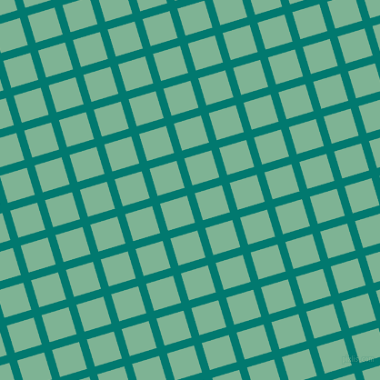 17/107 degree angle diagonal checkered chequered lines, 9 pixel lines width, 31 pixel square size, Pine Green and Padua plaid checkered seamless tileable