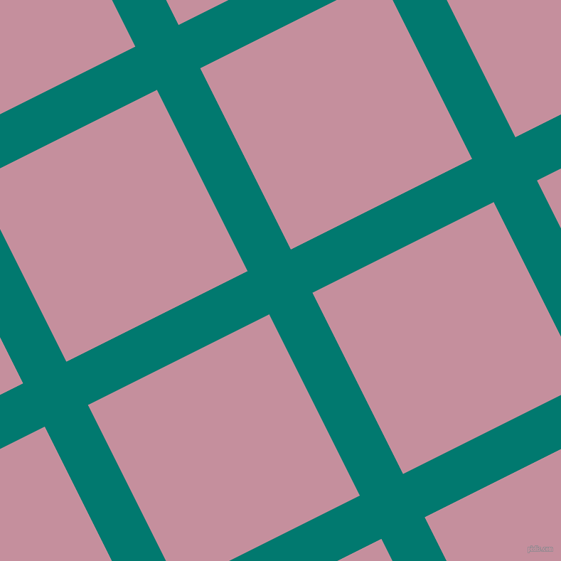 27/117 degree angle diagonal checkered chequered lines, 68 pixel lines width, 285 pixel square size, Pine Green and Viola plaid checkered seamless tileable