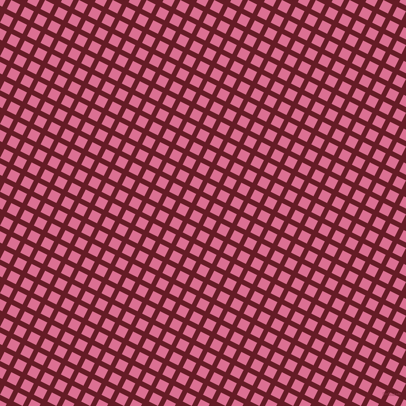 63/153 degree angle diagonal checkered chequered lines, 10 pixel line width, 20 pixel square size, Pohutukawa and Pale Violet Red plaid checkered seamless tileable