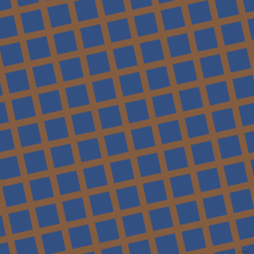 13/103 degree angle diagonal checkered chequered lines, 23 pixel lines width, 69 pixel square size, Potters Clay and Fun Blue plaid checkered seamless tileable